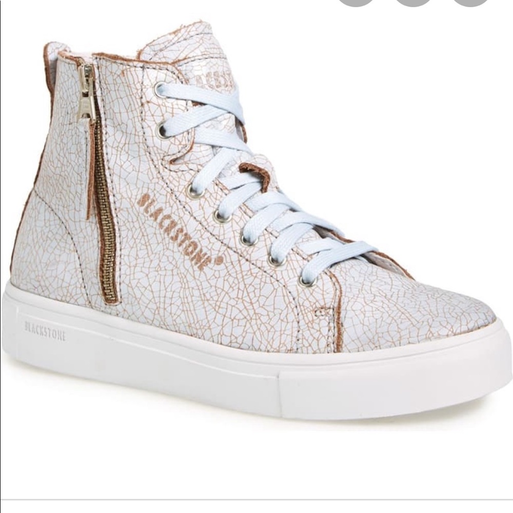 Black stone high top sneaker